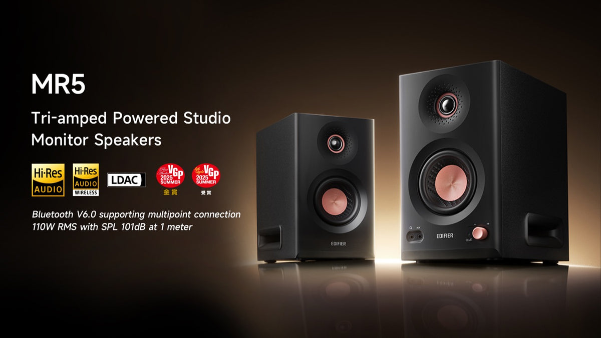 Edifier MR5 | Tri-Amped Powered Studio Monitor Speakers | TRS Input | Hi-Res Audio | Bluetooth V6.0 | – Choose your Edifier